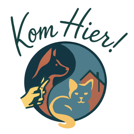 Logo Kom Hier! trimsalon, kattenpension en gedragstherapie